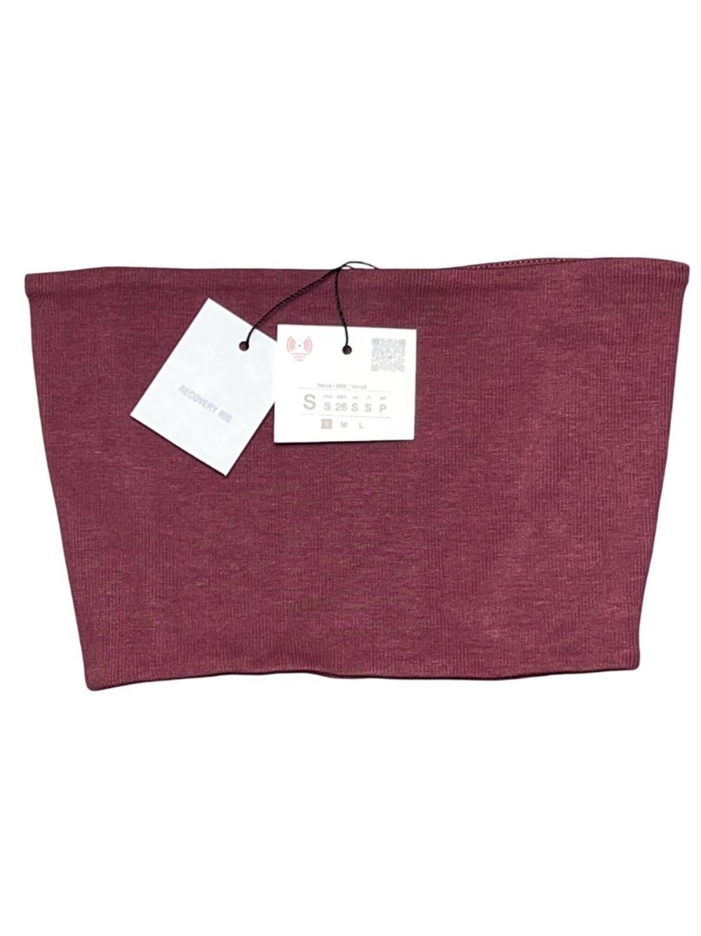 Zara Mauve Tube Top Stretch Recovery Rib NWT Ladies Small